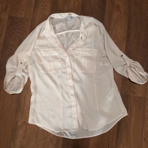 Very light pink lightweight button up